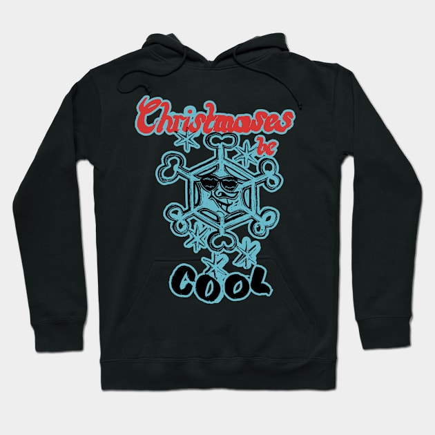 Cool Snow Flake Christmas Holidays Hoodie by Redmanrooster